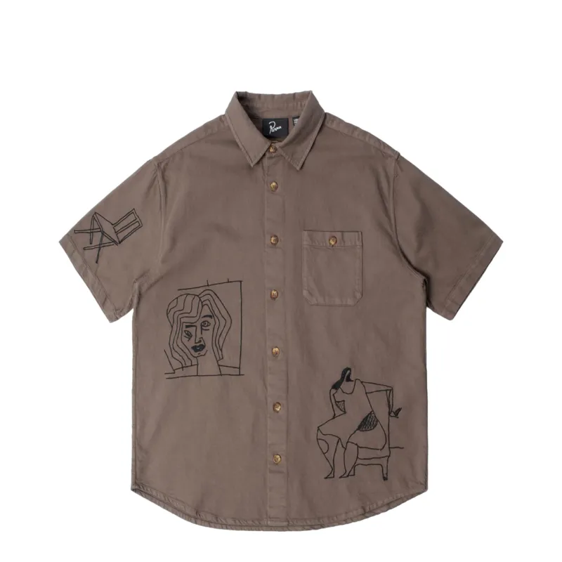 By Parra Crooked Face Short Sleeve Shirt