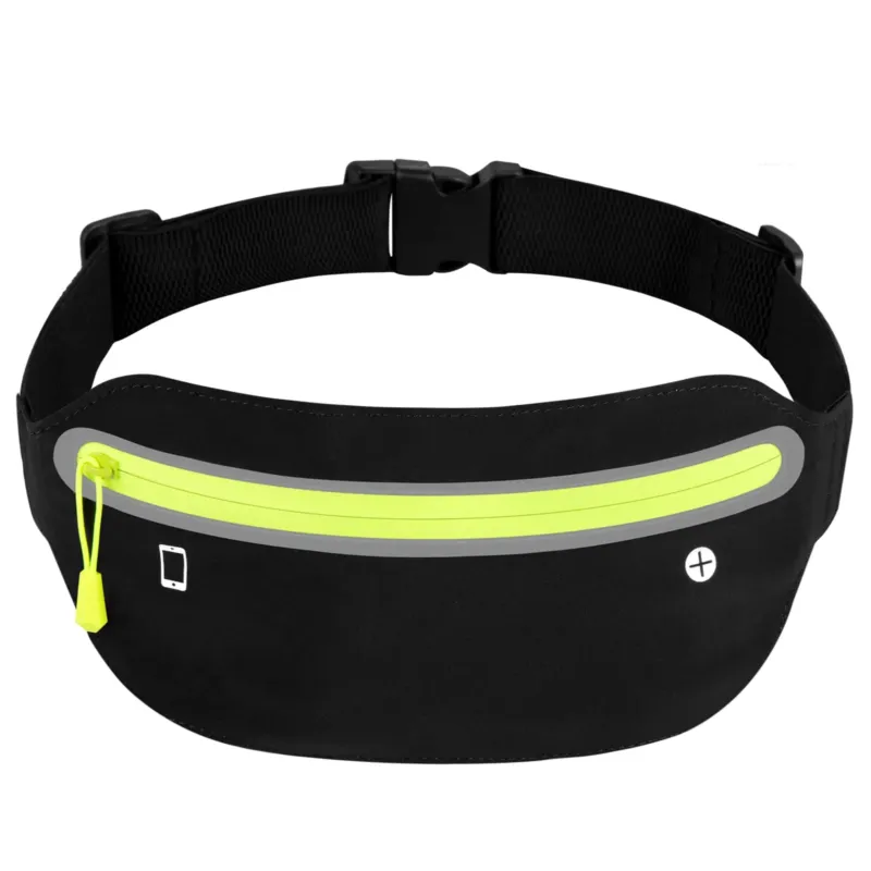 Waterproof running waist bag, large capacity with headphone jack