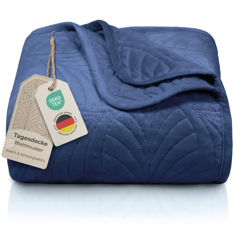 Premium Bedspread Bedspread with Seamless Quilting & Leaf Design