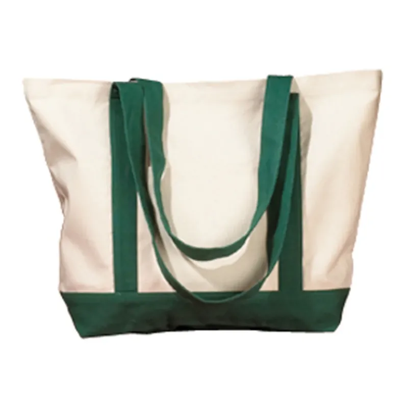 BAGedge Natural/Forest 12 oz Canvas Tote
