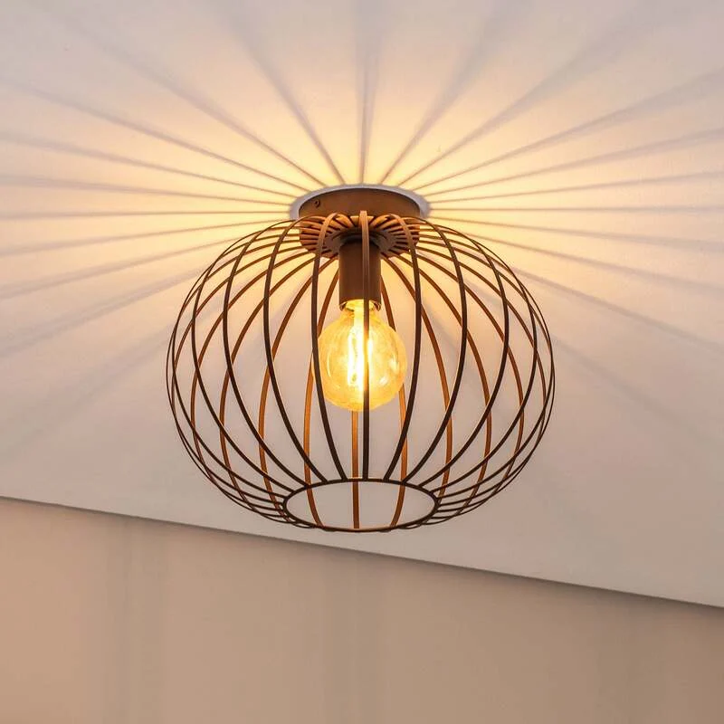 Deckenleuchte Cruce LED dimmbar Stahl dunkelbraun Ø40cm Lampe Leuchte 28cm - 5902553234473